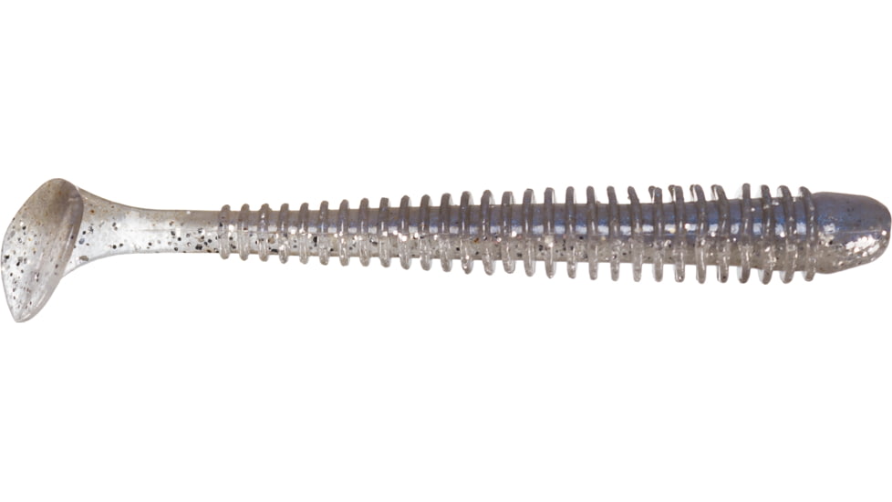 Keitech Swing Impact, Pro Blue Shiner, 4in, Paddletail Swimbait, 8Pk, Blister Pack, Squid Scent Infused, SW4476