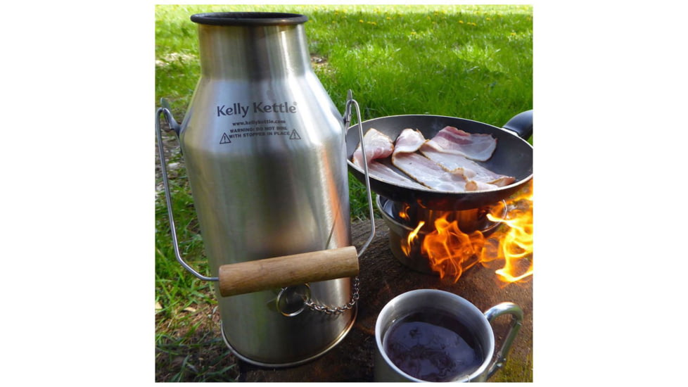 Kelly Kettle Trekker &amp; Kit, Stainless Steel, 50121