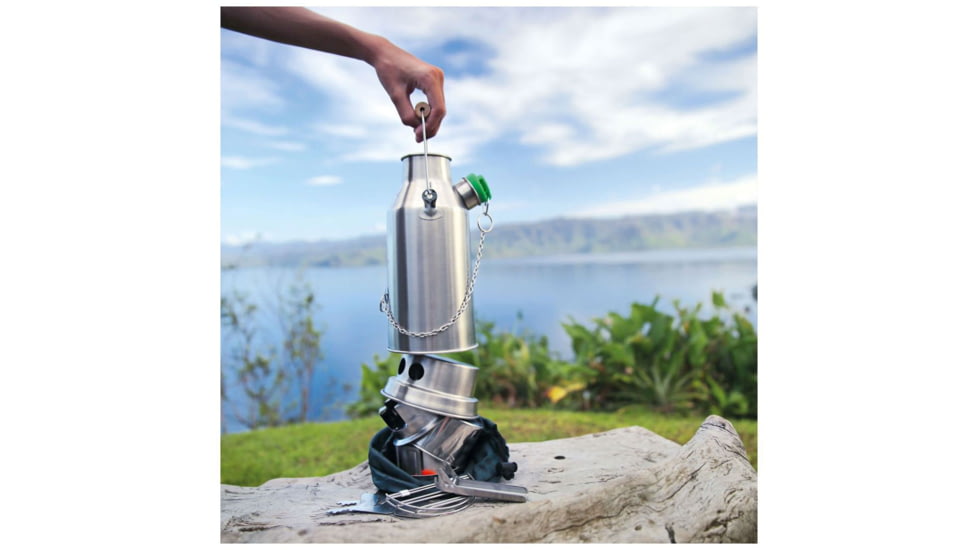 Kelly Kettle Trekker &amp; Kit, Stainless Steel, 50121