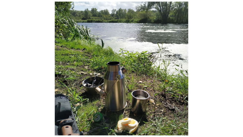 Kelly Kettle Trekker &amp; Kit, Stainless Steel, 50121