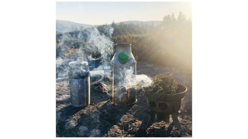 Kelly Kettle Trekker &amp; Kit, Stainless Steel, 50121