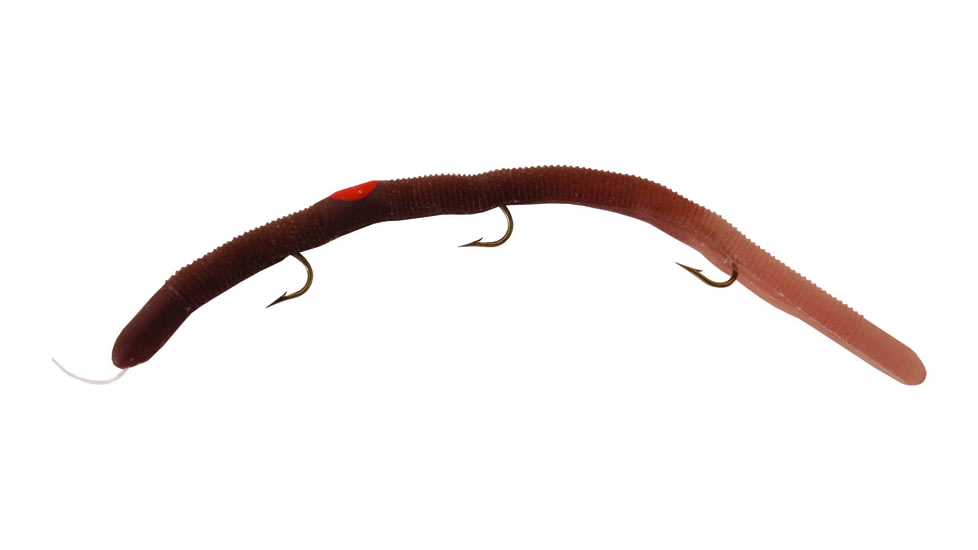 Kellys Plow Jockeys Pre-Rigged Plastic Worm, 5 1/2in, 3 Number 6 Hooks, Neutral Clear Tail, PJ100-NCT