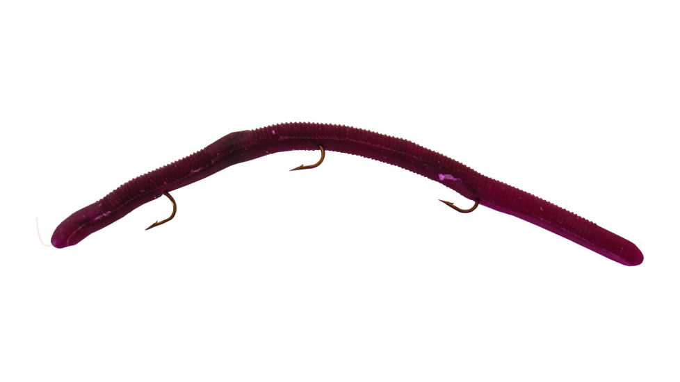 Kellys Plow Jockeys Pre-Rigged Plastic Worm, 5 1/2in, 3 Number 6 Hooks, Orchid Petal, PJ100-OP