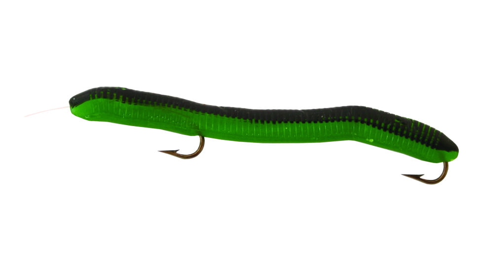 Kellys Reveille Jr Pre-Rigged Plastic Worm, 2 1/2in, 2 Sz 8 Hooks, Catalpa, 2/Pack, RJ107-CA