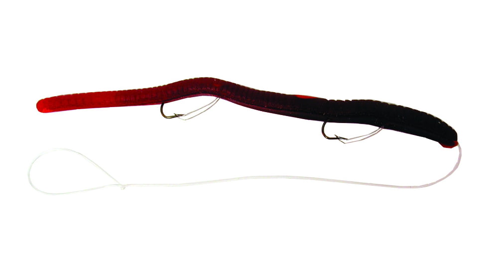 Kellys Weedless Bass Crawler Pre-Rigged Plastic Worm, 6 1/2in, 2 Sz 4 Weedless Hooks, Peachie/Natural, WBC108-PN