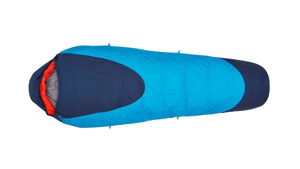 Kelty Cosmic 20 Down Sleeping Bag, 600+ DriDown, Pattern-Paradise Blue/Twilight, Short, Right, 260471