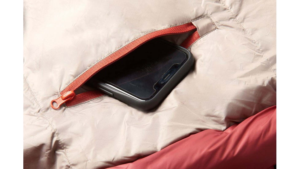 Kelty Cosmic Down 0 Sleeping Bag, Fired Brick/Red Ochre, Right Zip, Regular, 35413521RR