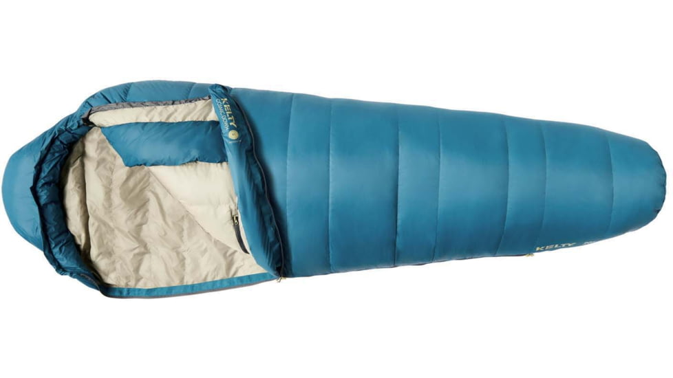 Kelty Cosmic Down 20 Sleeping Bag, Lyons Blue/Dark Shadow, Right Zip, Short, 35413721SR