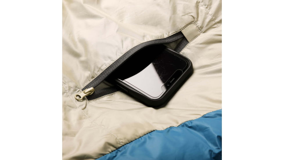 Kelty Cosmic Down 20 Sleeping Bag, Lyons Blue/Dark Shadow, Right Zip, Short, 35413721SR