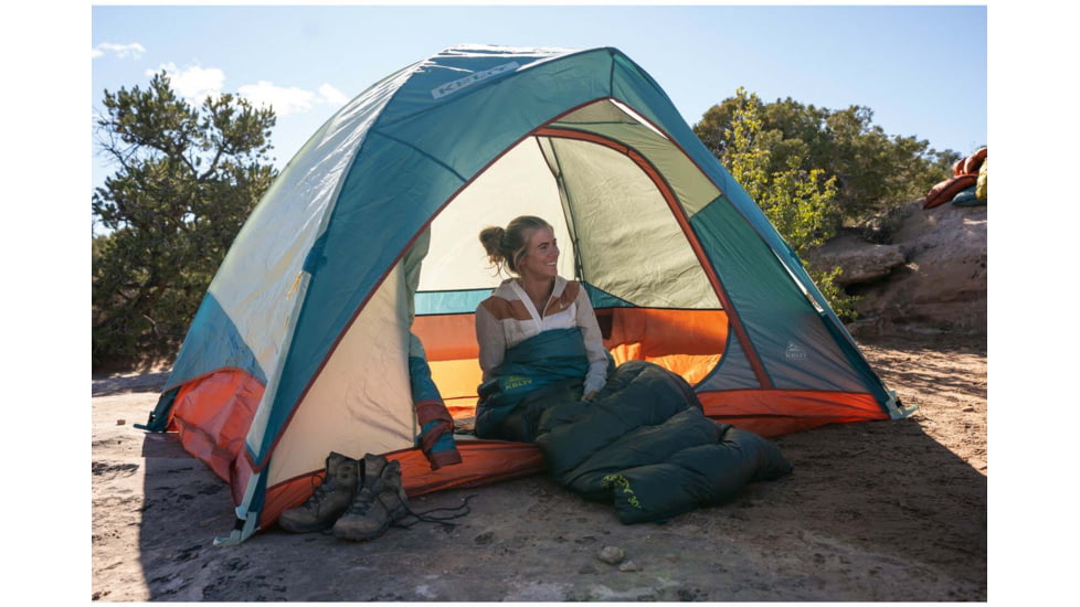 Kelty Discovery Basecamp 4 Tent, Laurel Green/Stormy Blue, One Size, 40835722STB