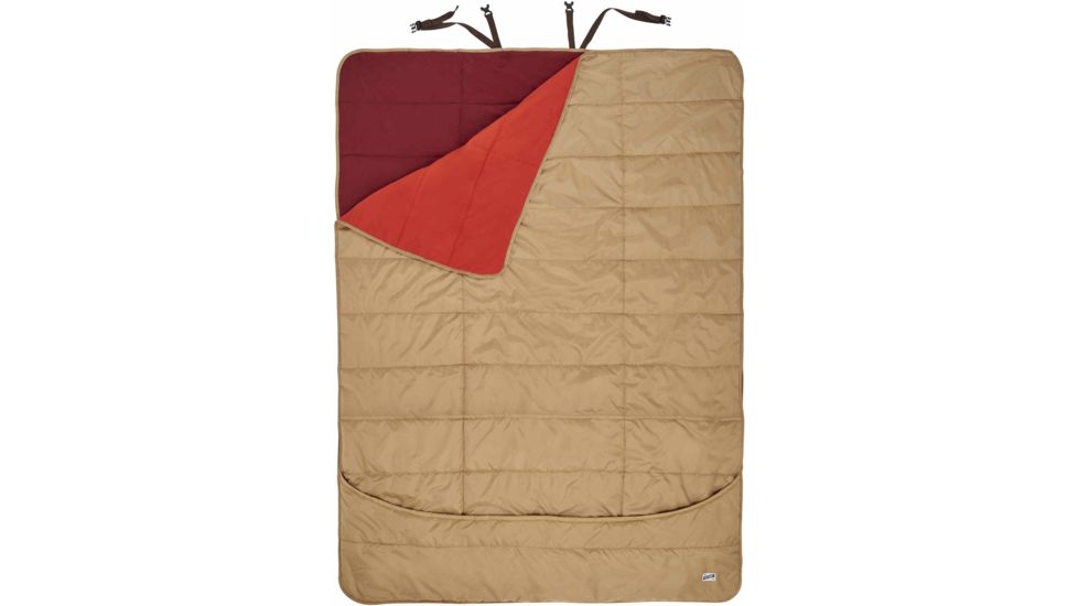 Kelty Shindig Blanket-Canyon Brown/Garnet Red/Lava