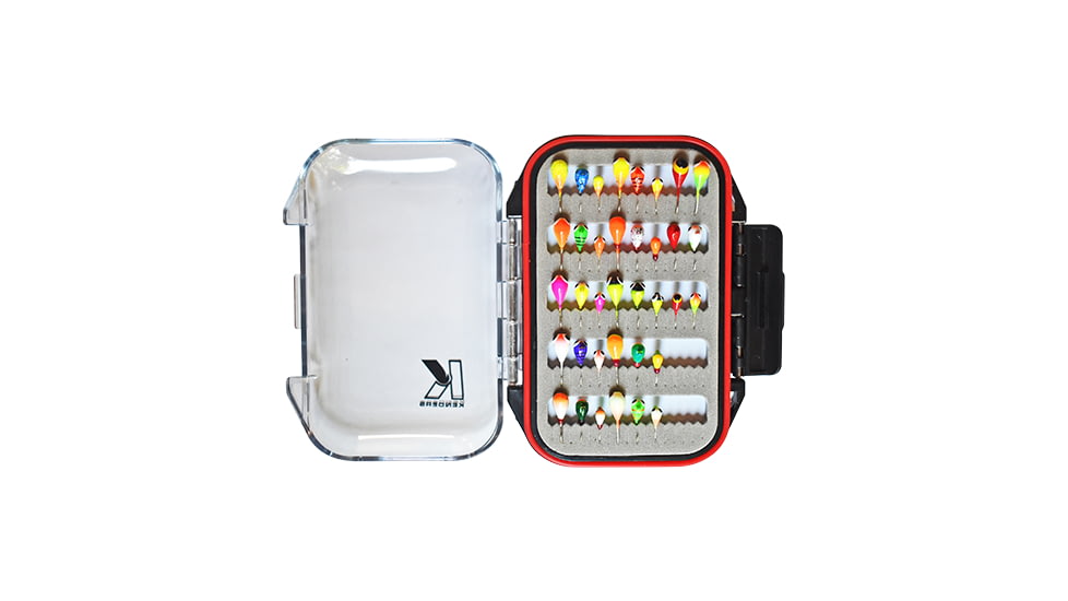 Kenders Outdoors 36 Piece Bright Uv Tungsten Jig Set With Premium Box, Clear, 36UVTJB