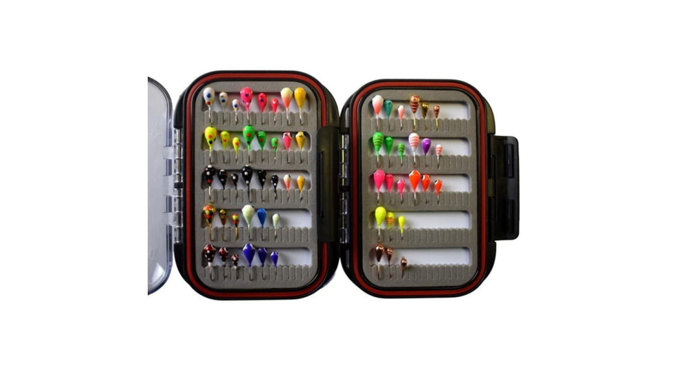 Kenders Outdoors 60 Piece Tungsten Jig Set With Premium Box, Clear, 60TJB