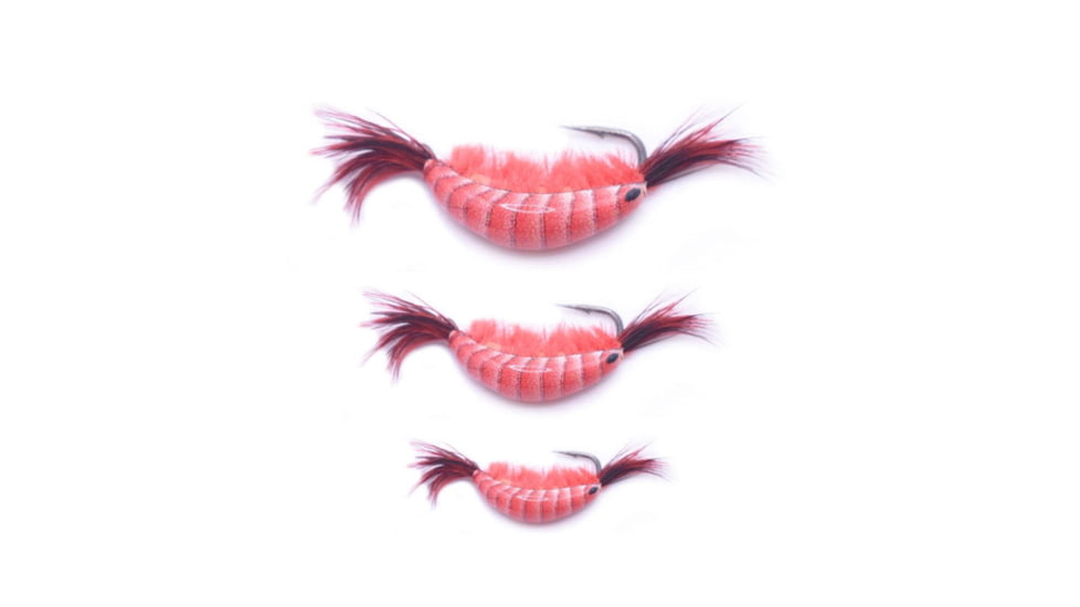 Kenders Outdoors Akua Natural Shrimp, 14 Hook, Red, 1/64 oz, NS4-3