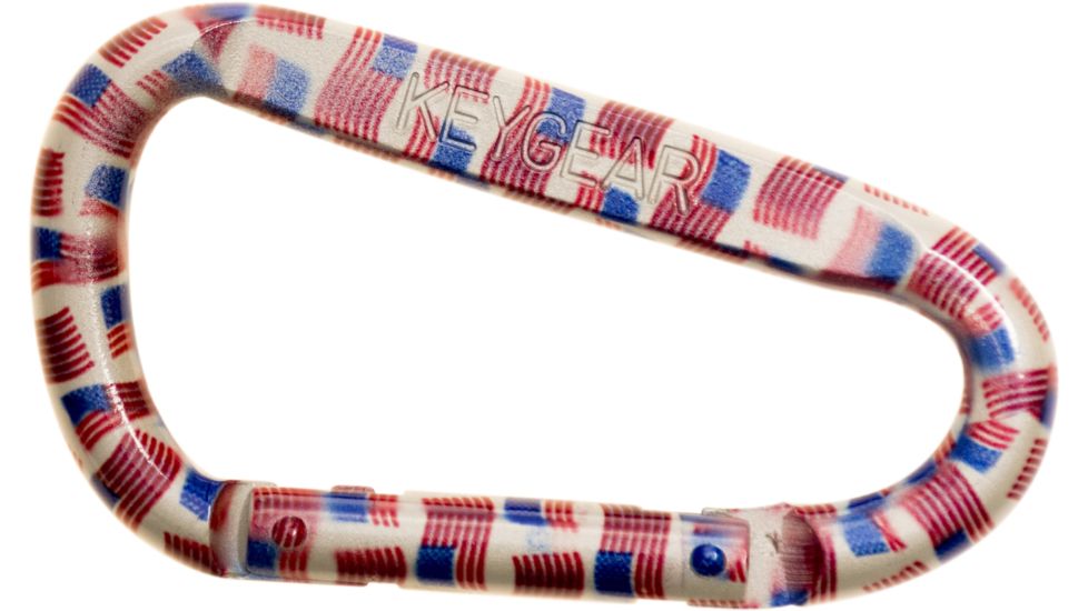 KeyGear Snappy Carabiner, Stars and Stripes 50-KEY0185, Multi 50-KEY0185