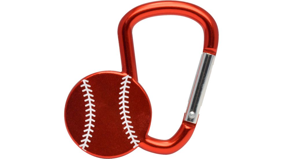 KeyGear Sporty Carabiner, Baseball, 50-KEY0230-04, Red 50-KEY0230-04