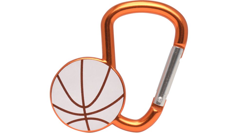KeyGear Sporty Carabiner, Basketball, 50-KEY0233-08, Orange 50-KEY0233-08