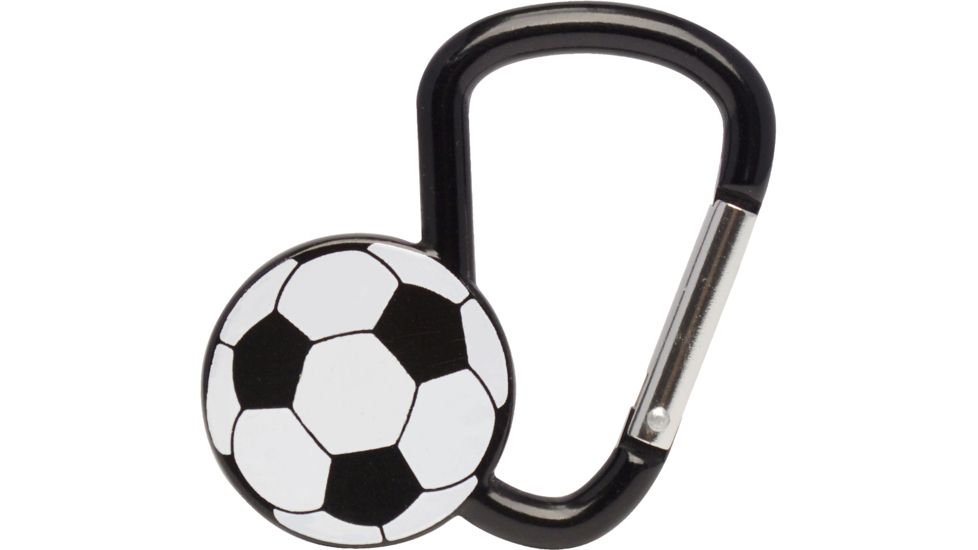 KeyGear Sporty Carabiner, Soccer, 50-KEY0231-01, Black 50-KEY0231-01