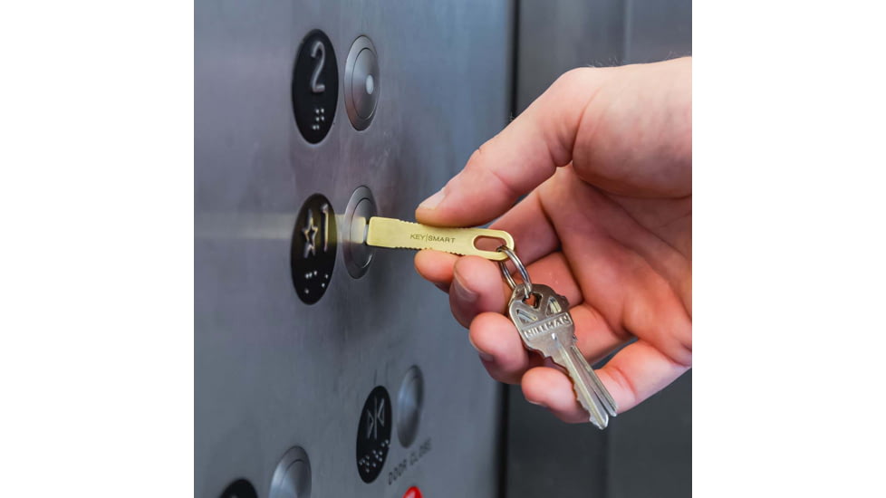 KeySmart CleanKey Mini Copper Alloy Stylus, Brass, KS908-BRS