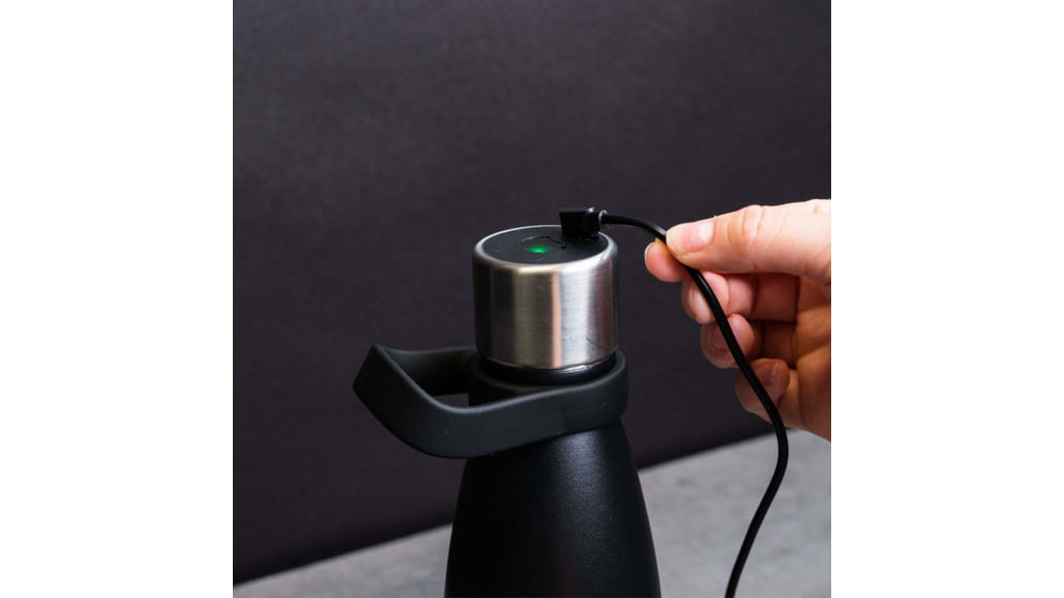 KeySmart CleanLight Bottle UV Sanitizing Insulated Water Bottle, Black, KS920-BLK