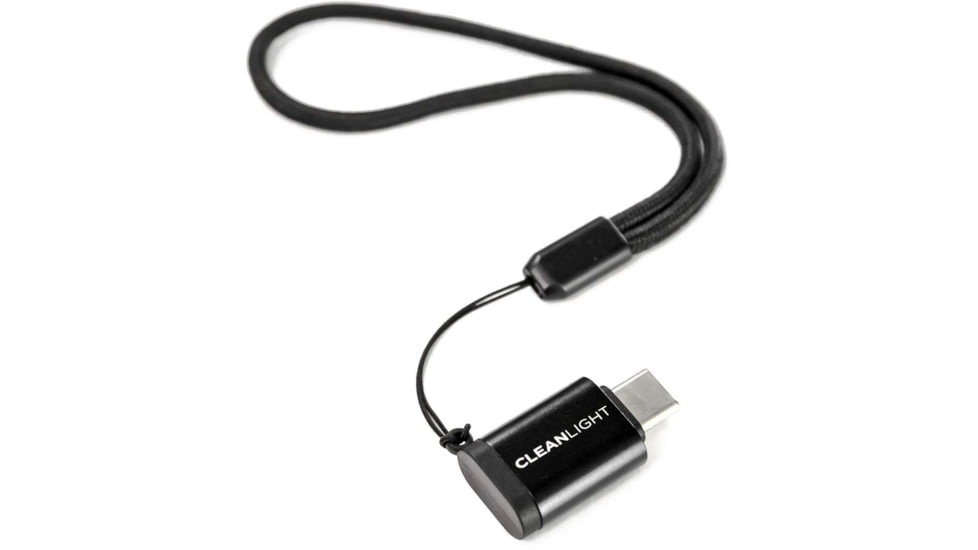 KeySmart CleanLight Mini Portable UV Sterilizer, USB-C Connector, Black, KS916-BLK-C