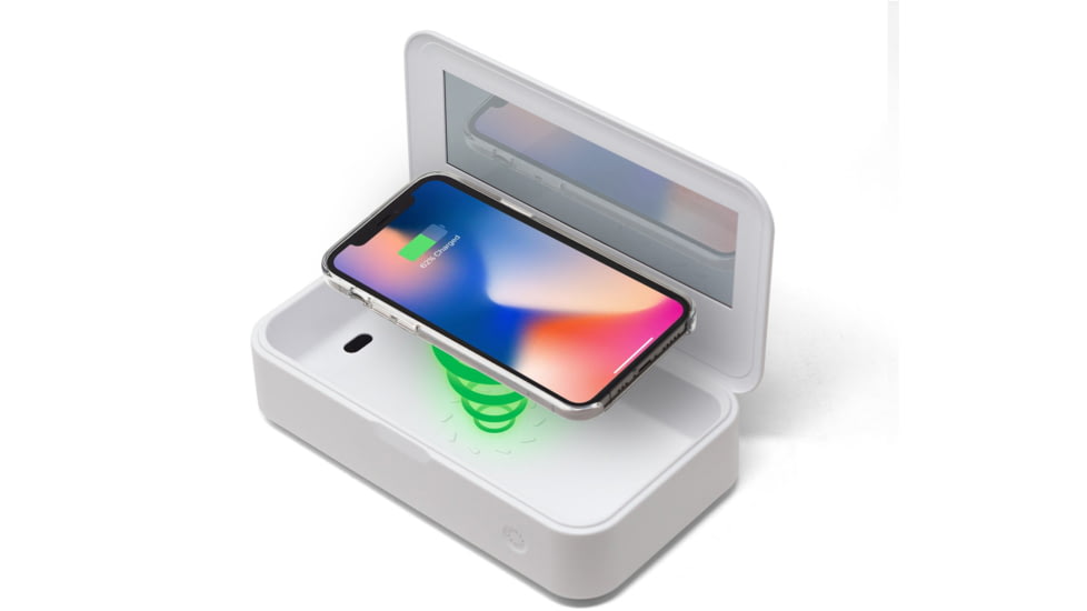 KeySmart CleanTray Charge Wireless Charging UV Light Sterilizer, White, KS926-WHT