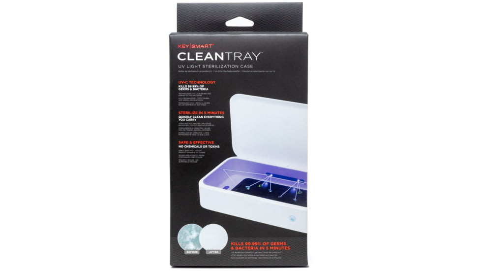 KeySmart CleanTray UV Light Sterilizer, White, KS907-WHT