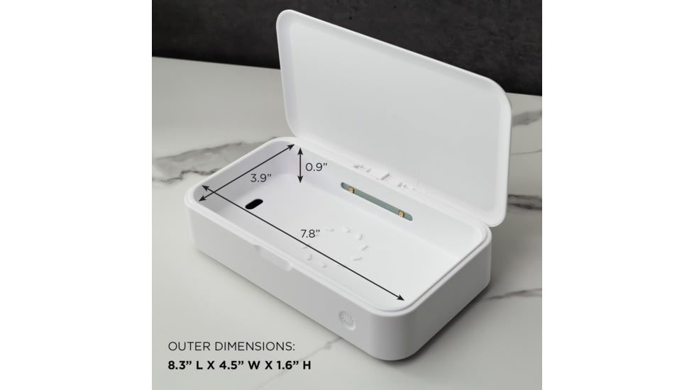 KeySmart CleanTray UV Light Sterilizer, White, KS907-WHT