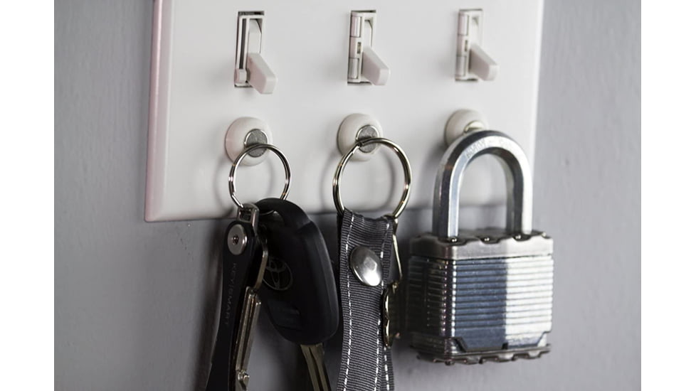 KeySmart KeyCatch Mag Key Hanger, Set Of Three, Universal Magnet Holds Up To 3 Lbs, 3M Tape Peel And Stick Back, KS190-3PK