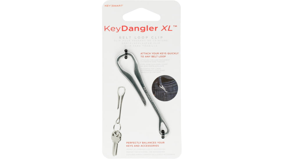 KeySmart KeySmart Key Dangler XL Belt Loop Clip, Stainless, KS806-SS