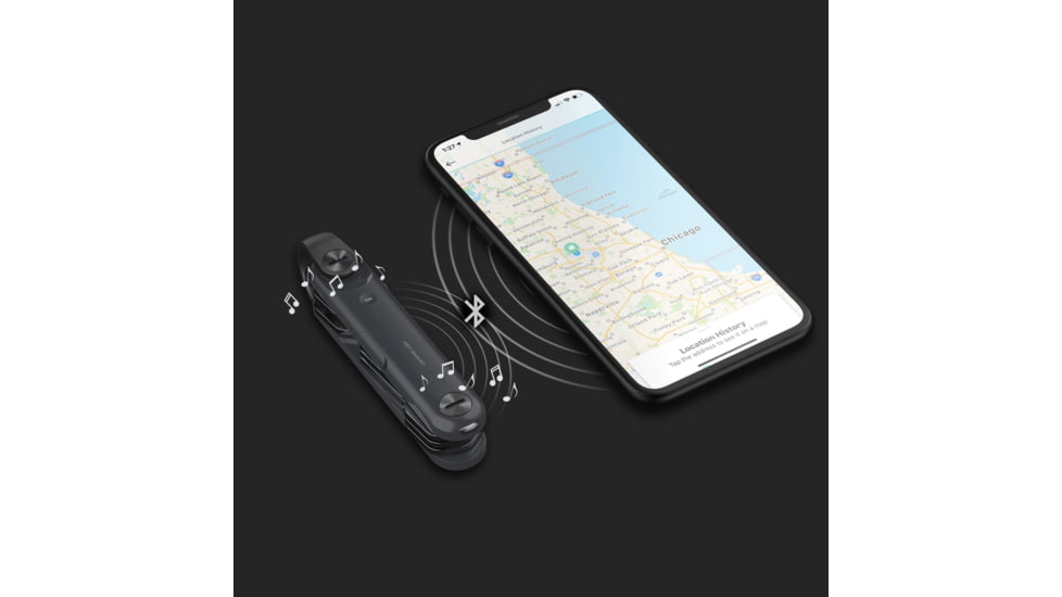 KeySmart KeySmart Max Smart Location Tracking Key Holder, Steel Gray, max, KS421-STL