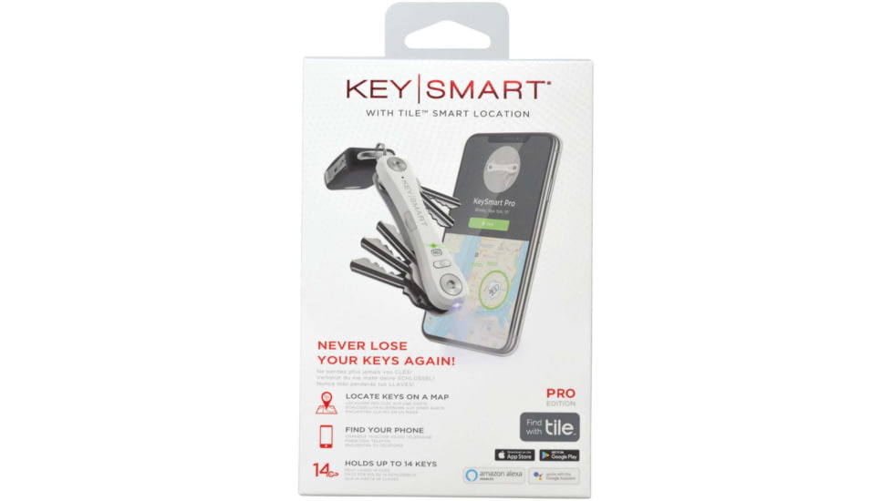 KeySmart KeySmart Pro w/Tile Smart Location, White, KS411-WHT