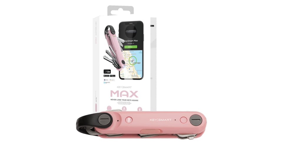 KeySmart Max w/ Tile Smart Location, Blush, KS421-BLS