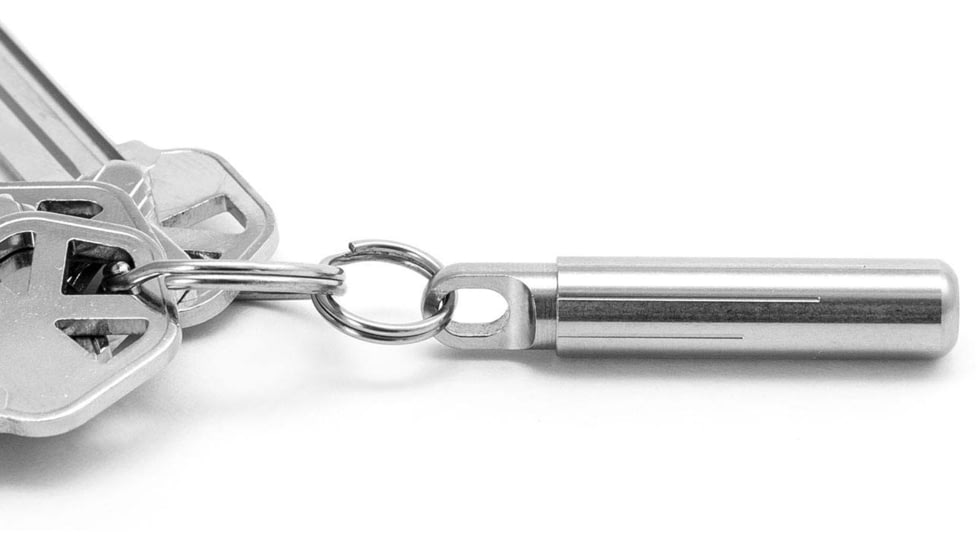 KeySmart Nano Torch Compact Flashlight, 7 Lumens, Stainless, KS809-SS