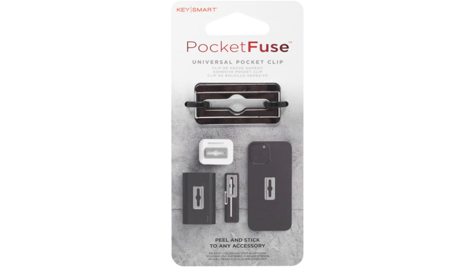 KeySmart PocketFuse Universal Pocket Clip, Stainless Steel, KS844-SS