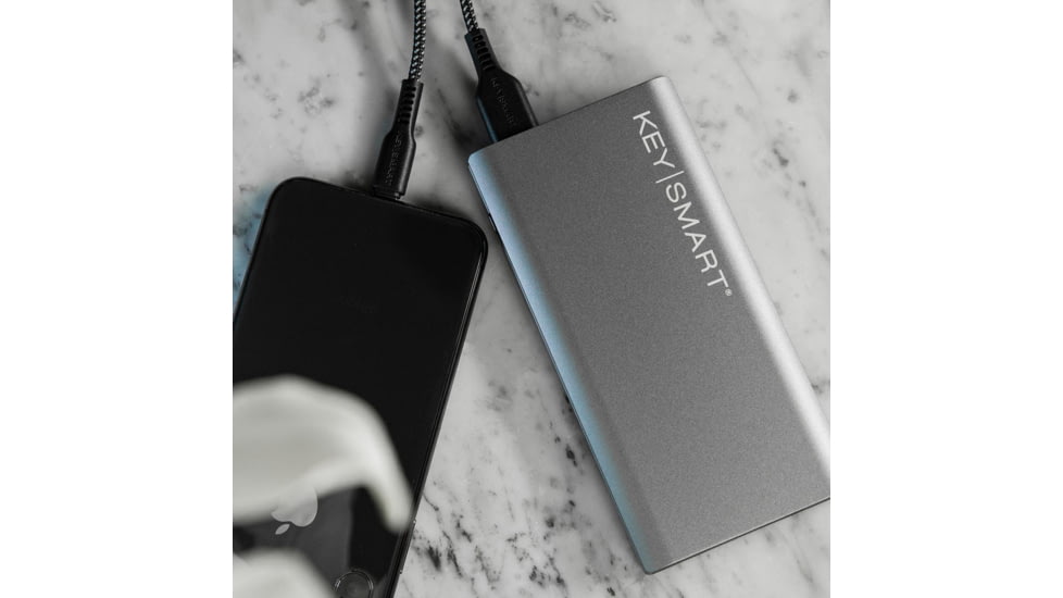 KeySmart Portable Charger, Silver, KS356