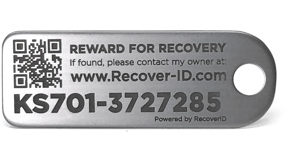 KeySmart RecoverID Lost &amp; Found Recovery Tag, 1 Pack, Stainless, KS701-SS