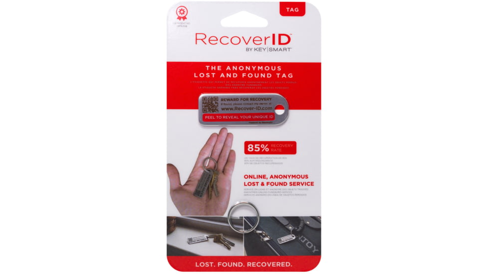 KeySmart RecoverID Lost &amp; Found Recovery Tag, 1 Pack, Stainless Steel, KS701-SS
