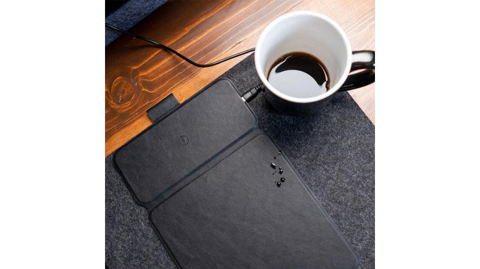 KeySmart TaskPad Mini Wireless Charging Mousepad, Black, KS503-BLK