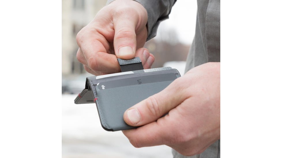 KeySmart Urban Union Bi-Fold Wallet, Grey, KS837-GRY