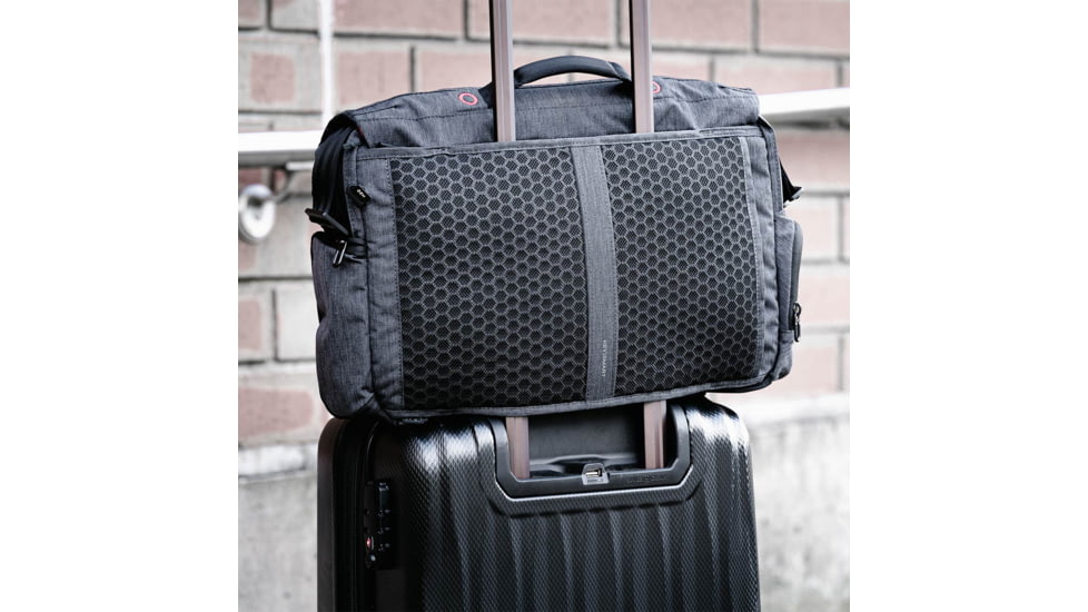 KeySmart Urban Union Hybrid Messenger Bag, Black, KS359-SLT