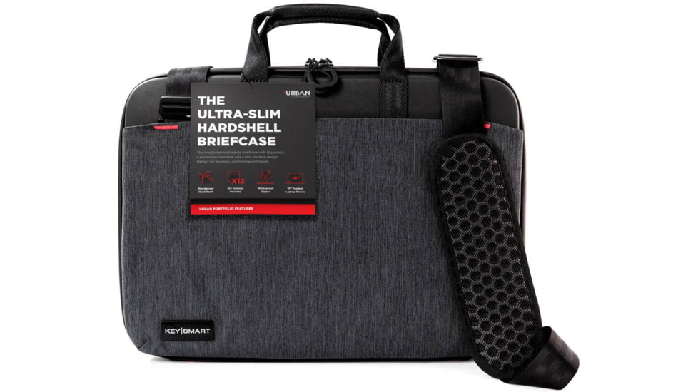 KeySmart Urban Union Portfolio Briefcase, Black, KS358-SLT