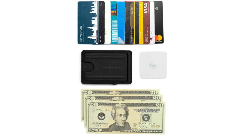 KeySmart Urban Union Slim Wallet, Black, KS836-BLK
