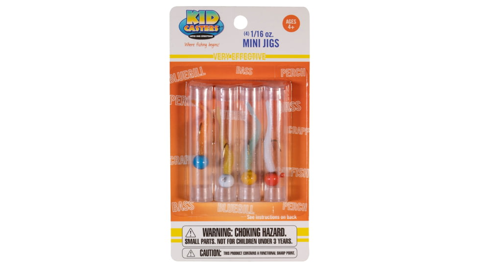 Kid Casters Kid Casters Mini Jigs, 4 Per Pack, Multicolor, KCJIG