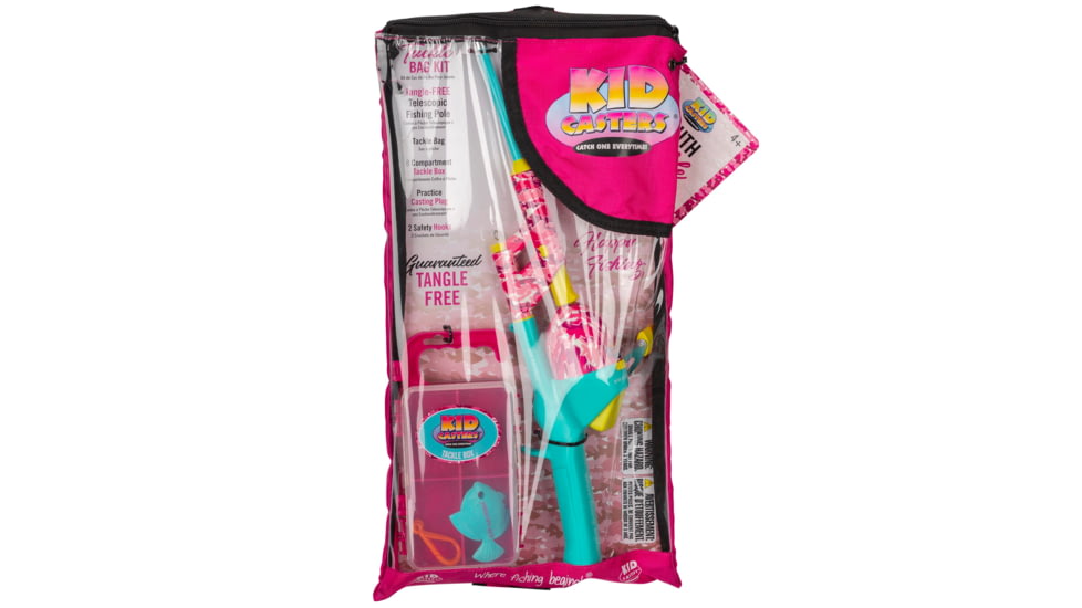 Kid Casters Pink Tackle Bag Fishing Kit, KCBAGPINK