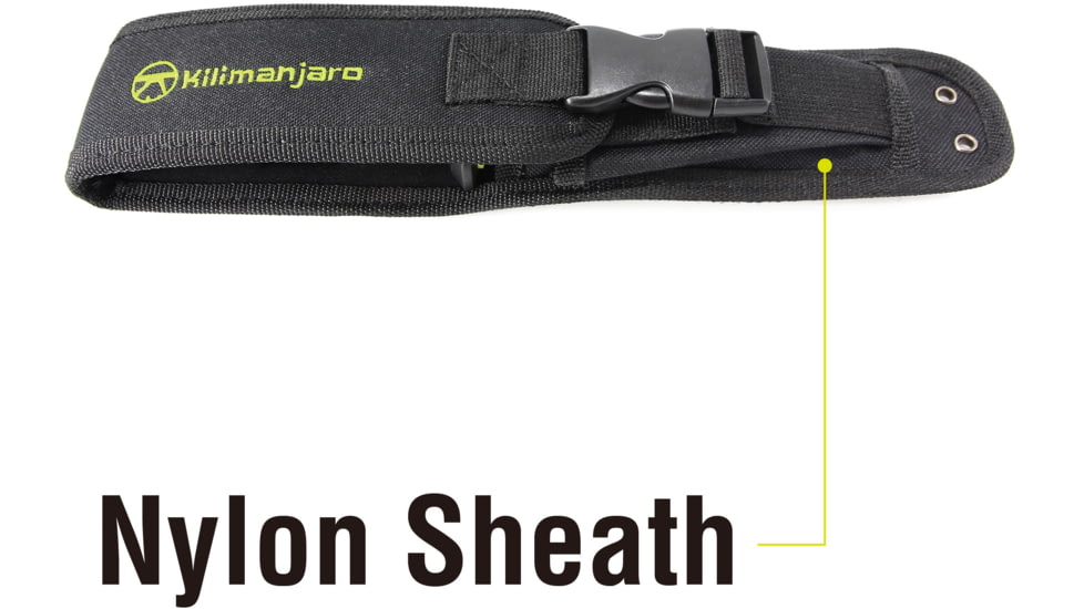 Kilimanjaro Gear Kibo Survival Fixed Blade Knife,4.75in, Black Handle, Black ComboEdge KJ910091