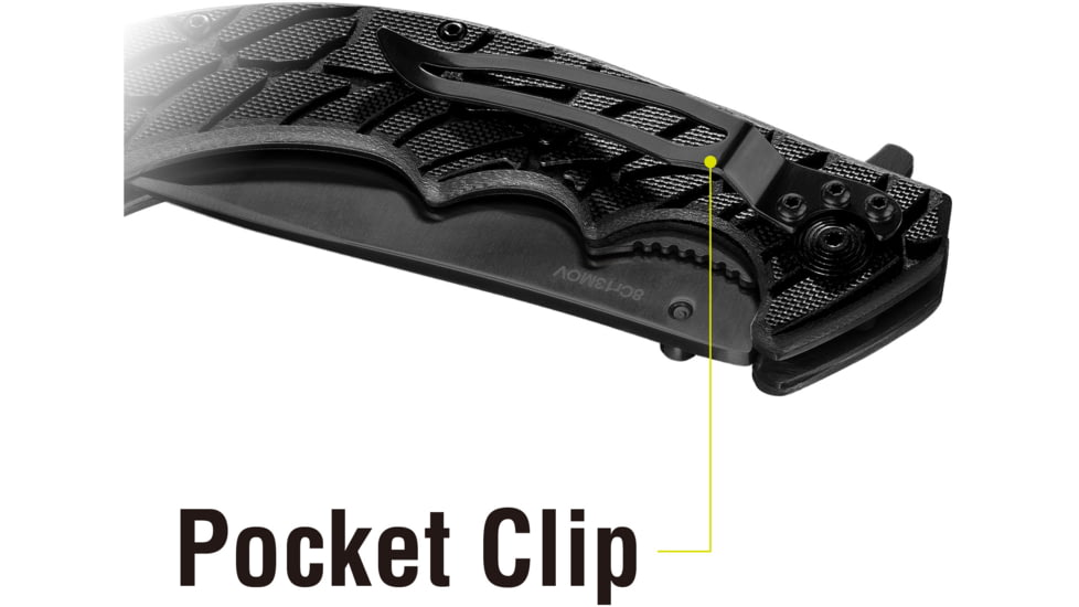 EDEMO Kilimanjaro Gear Makazi Folding Knife,3.8in, Black G10 Handle,Plain Black Blade KJ910083, EDEMO1