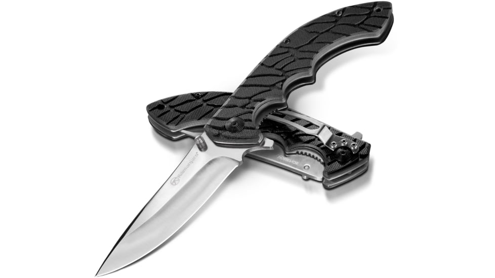Kilimanjaro Gear Makazi Folding Knife,3.8in, Black G10 Handle,Plain Blade KJ910059