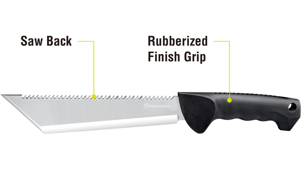 Kilimanjaro Gear TM16 Tanto Machete w/ Saw Back,16in KJ910041