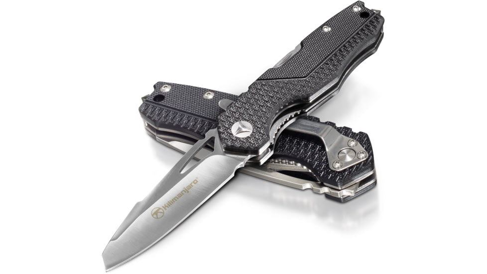 Kilimanjaro Gear Vello Folding Knife/Multi Tool,3.7in, Black G10 handle,Plain Blade KJ910036
